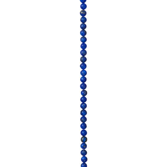 12 Pack: Blue Reconstituted Lapis Round Beads, 4mm by Bead Landing™
